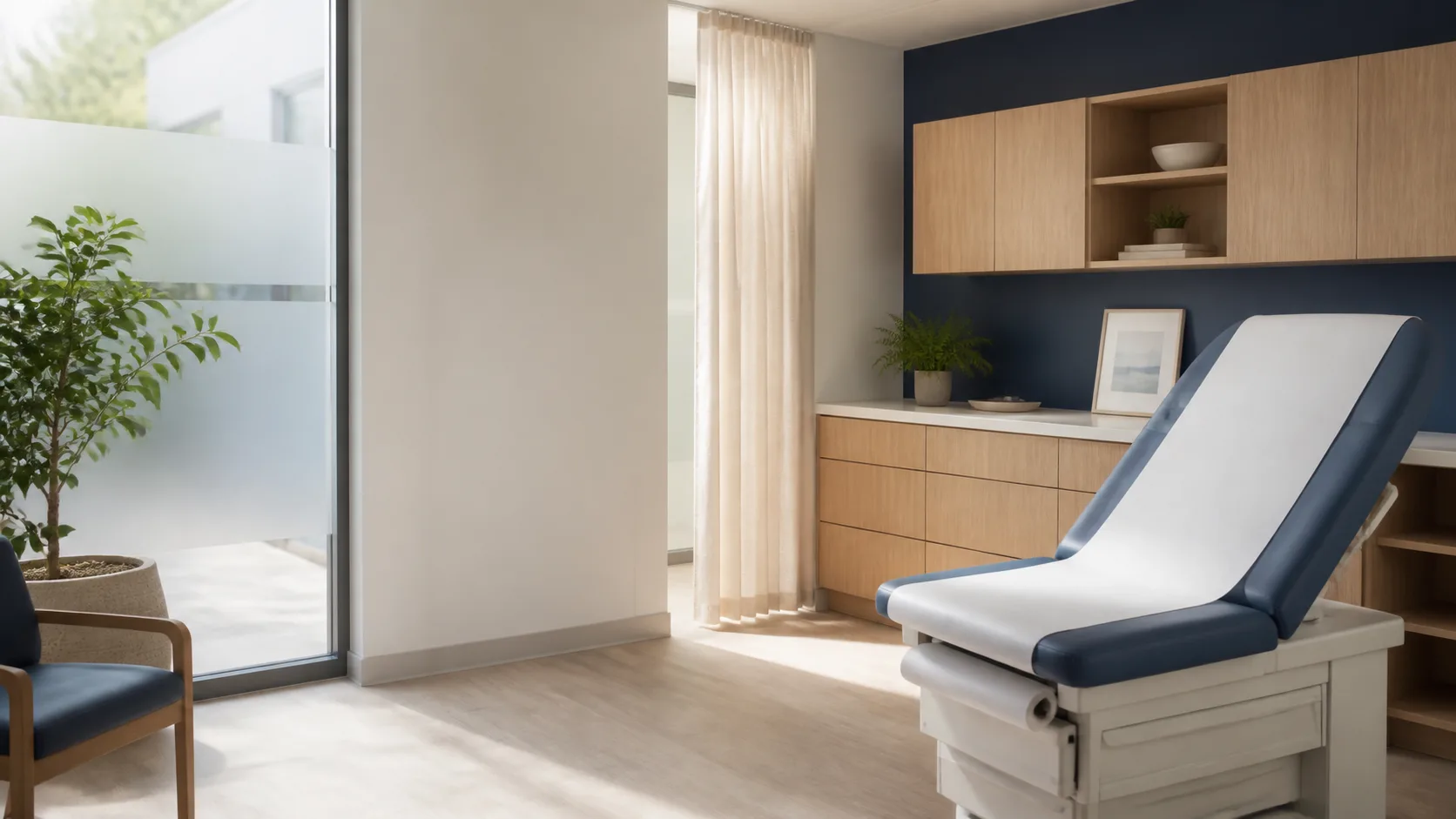 Contemporary private clinic treatment room