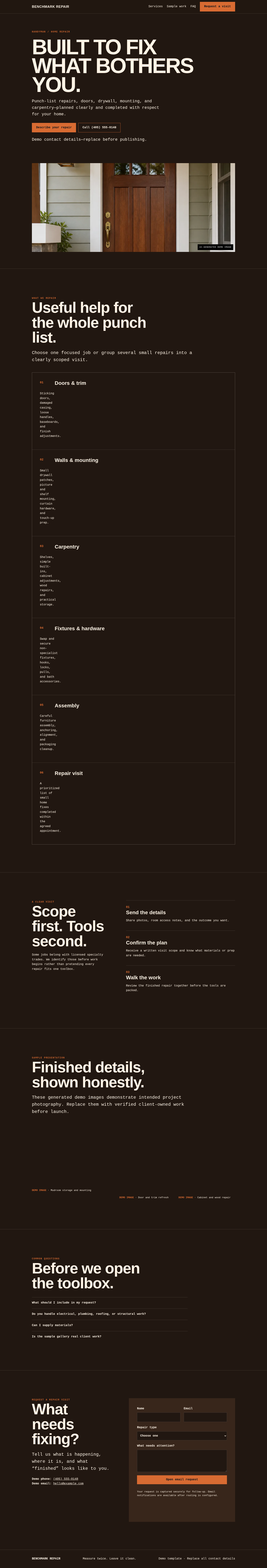 Handyman / Home Repair T1 Fixline preview screenshot