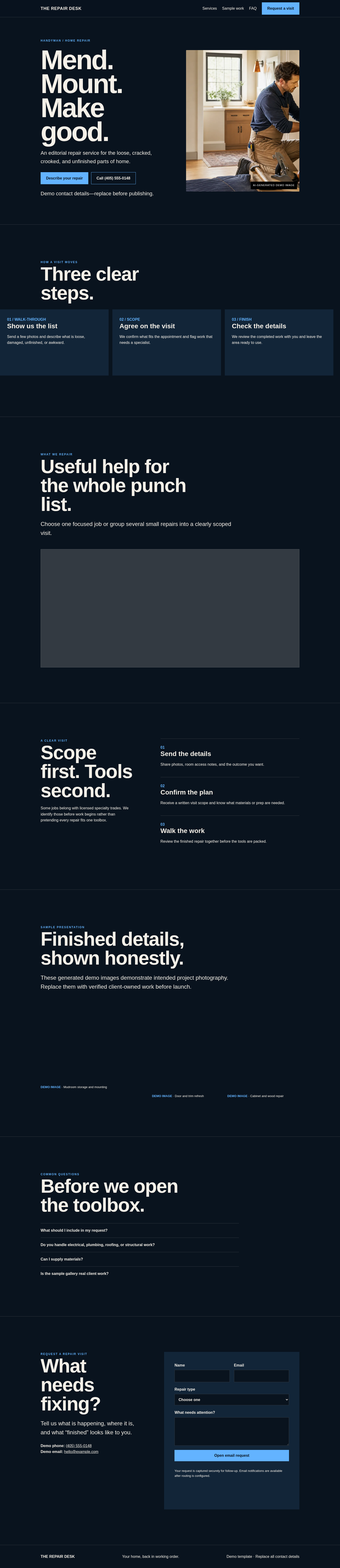Handyman / Home Repair T2 The Repair Journal preview screenshot