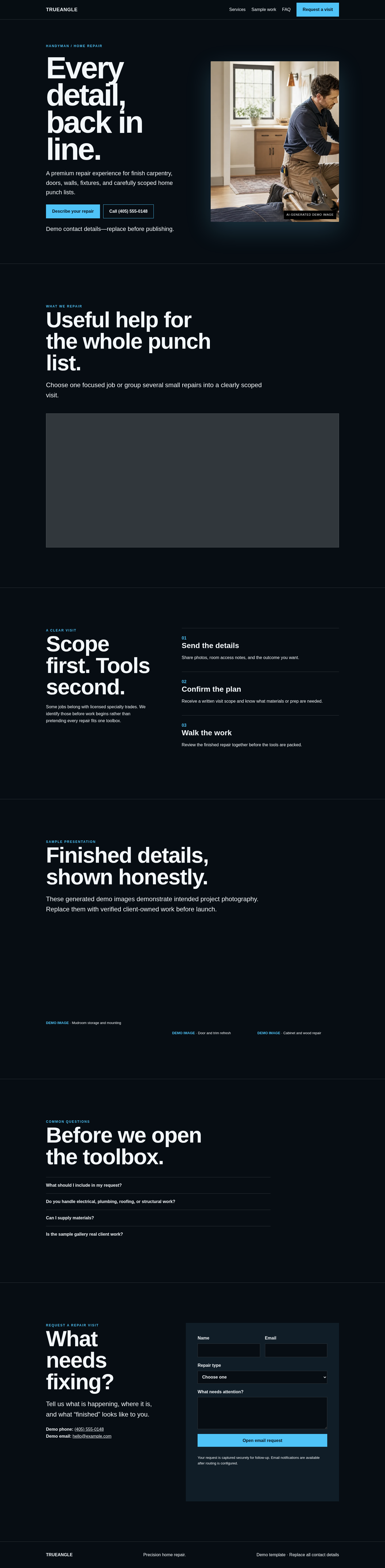 Handyman / Home Repair T3 Atelier Home preview screenshot