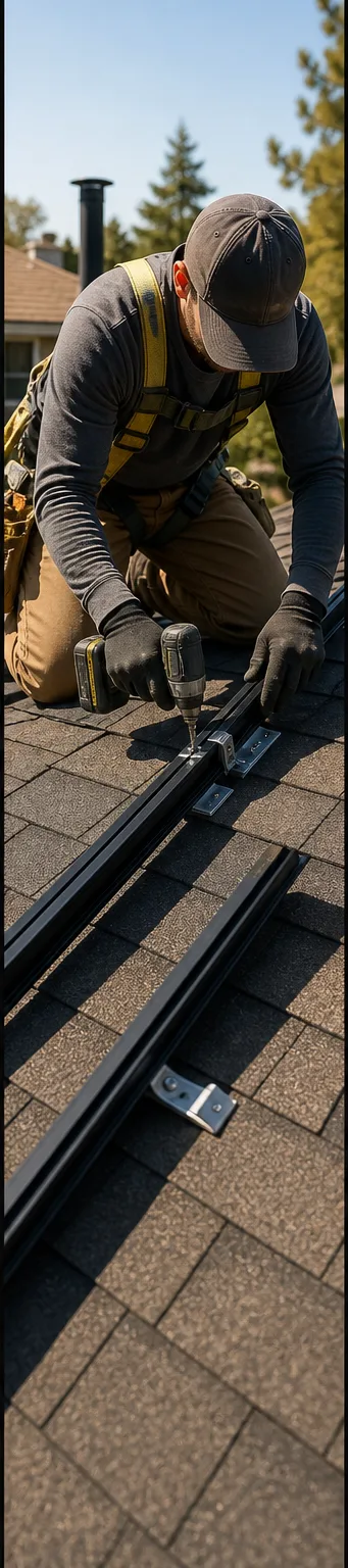 AI-generated demo image of an Oklahoma home with rooftop solar panels